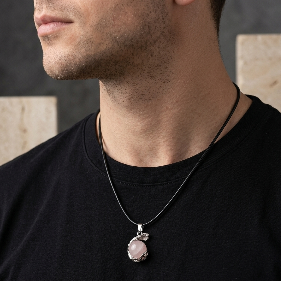 Rose Quartz Serenity Embrace Necklace