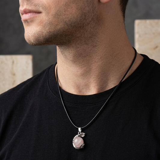 Rose Quartz Serenity Embrace Necklace