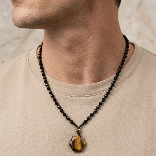 Tiger Eye Guardian Prism Necklace