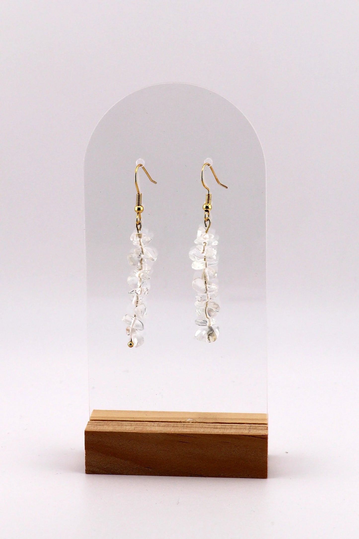 Celestial Clarity – Clear Quartz Earrings