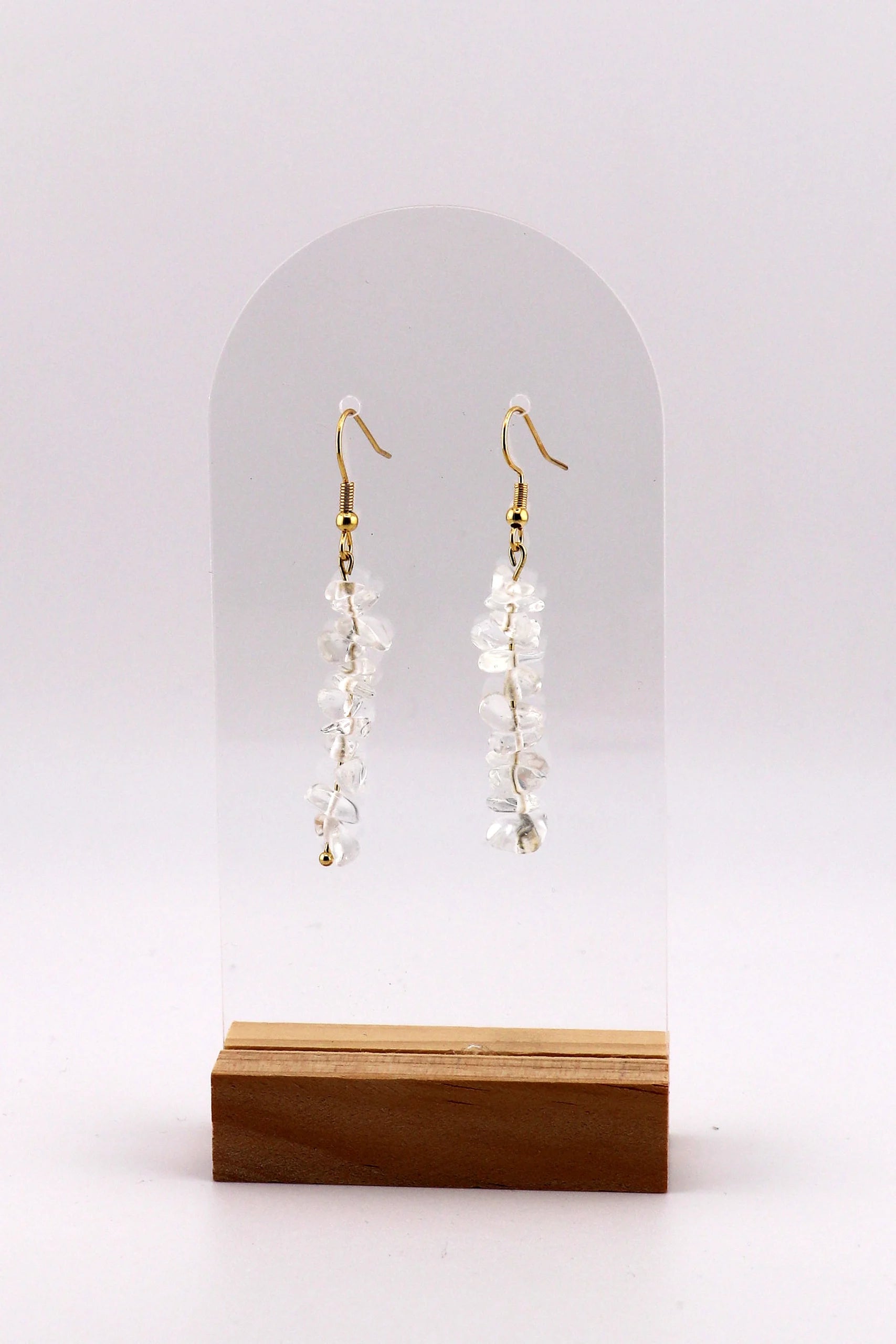Celestial Clarity – Clear Quartz Earrings