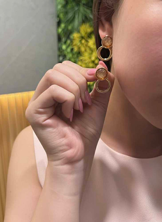 Rutilated Quartz Earrings - Sun Thread