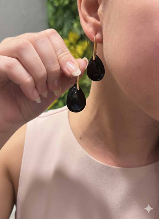 Obsidian Drop Earrings - Obsidian Shield