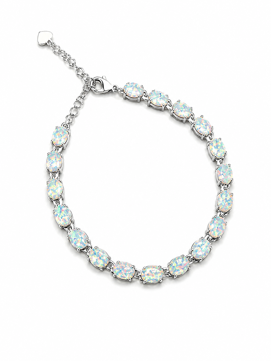 Celestial Opal Radiance Silver Bracelet