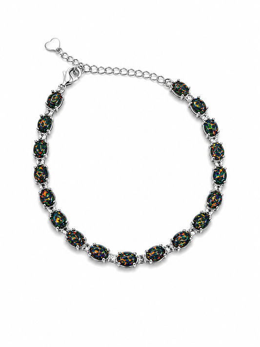 Black Opal 925 Sterling Silver Women’s Bracelet