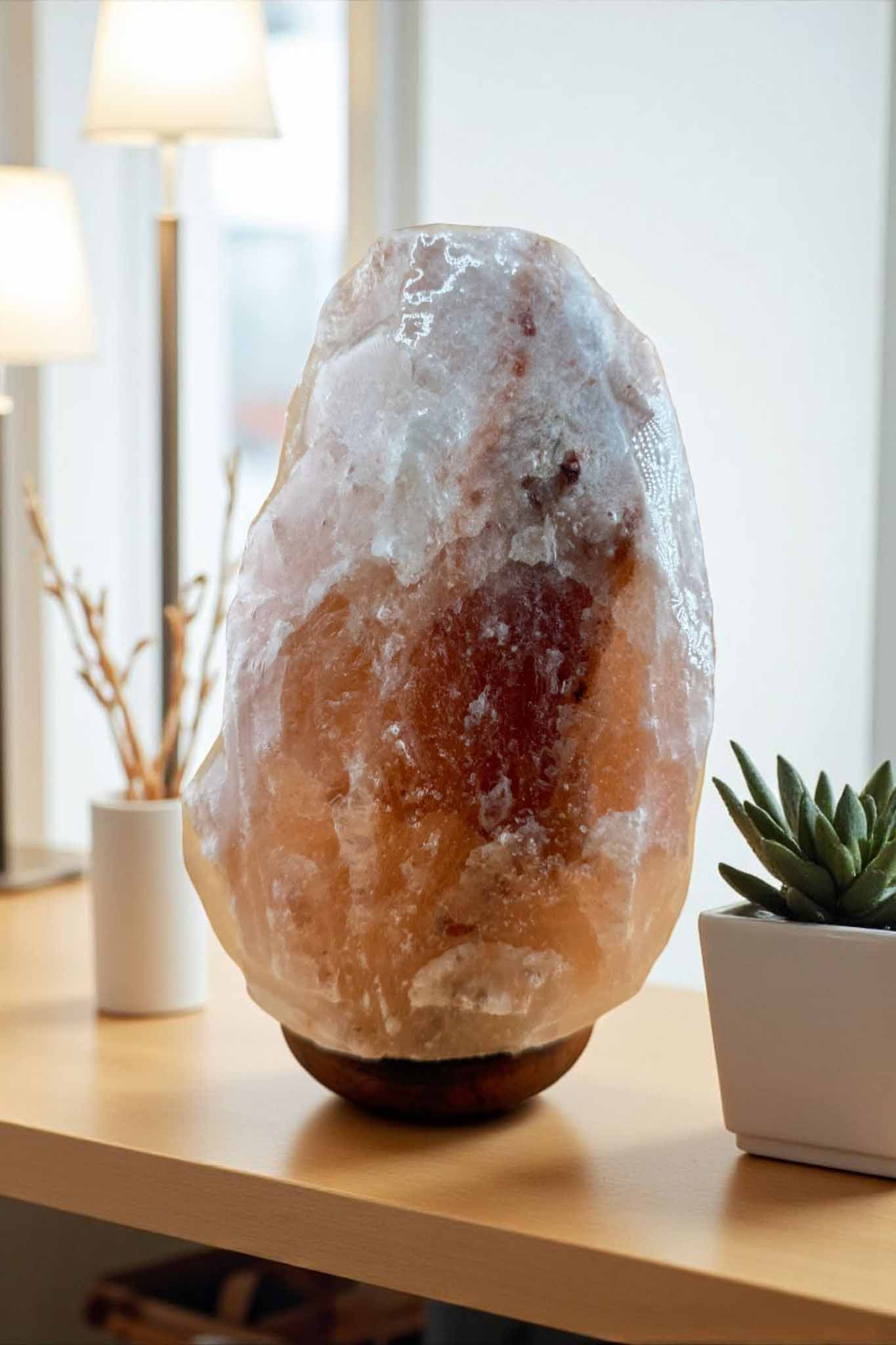 Himalayan Rock Salt Lamp – Authentic Raw Rock Salt Lamp for Purification & Warm Lighting