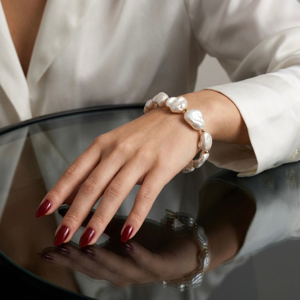 Mother of Pearl Heritage Gold Bracelet