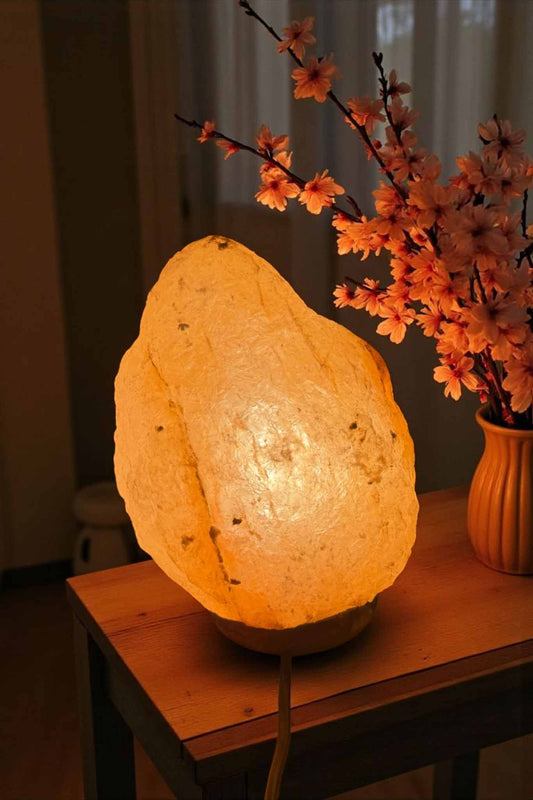 Himalayan Rock Salt Lamp – Authentic Raw Rock Salt Lamp for Purification & Warm Lighting