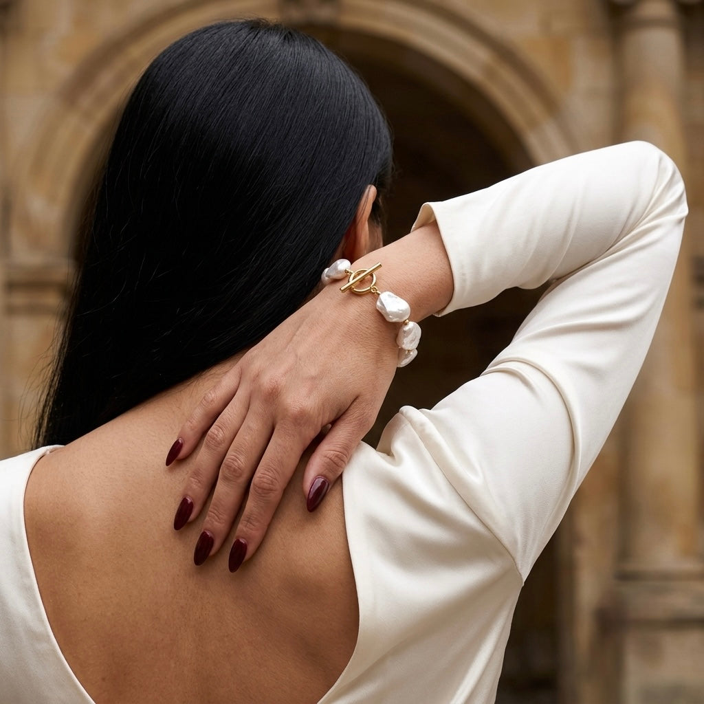 Mother of Pearl Heritage Gold Bracelet