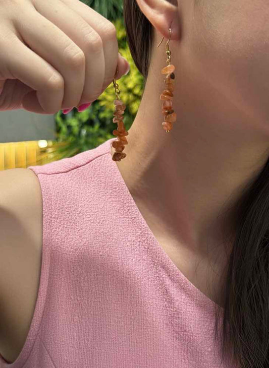 Soul Spark – Carnelian Drop Earrings