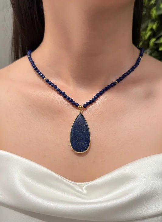 Lapis Lazuli Necklace – Royal Wisdom & Celestial Charm