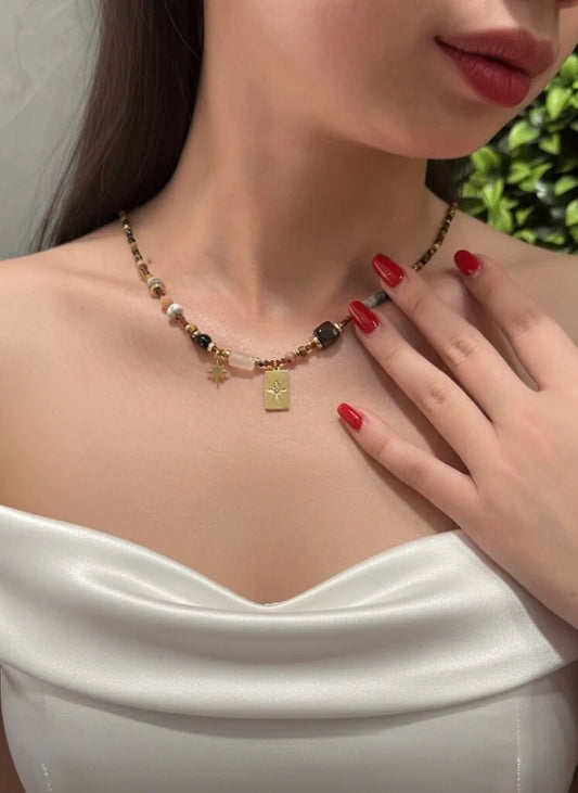 Mixed Crystal Necklace – Healing Vibes & Radiant Spark