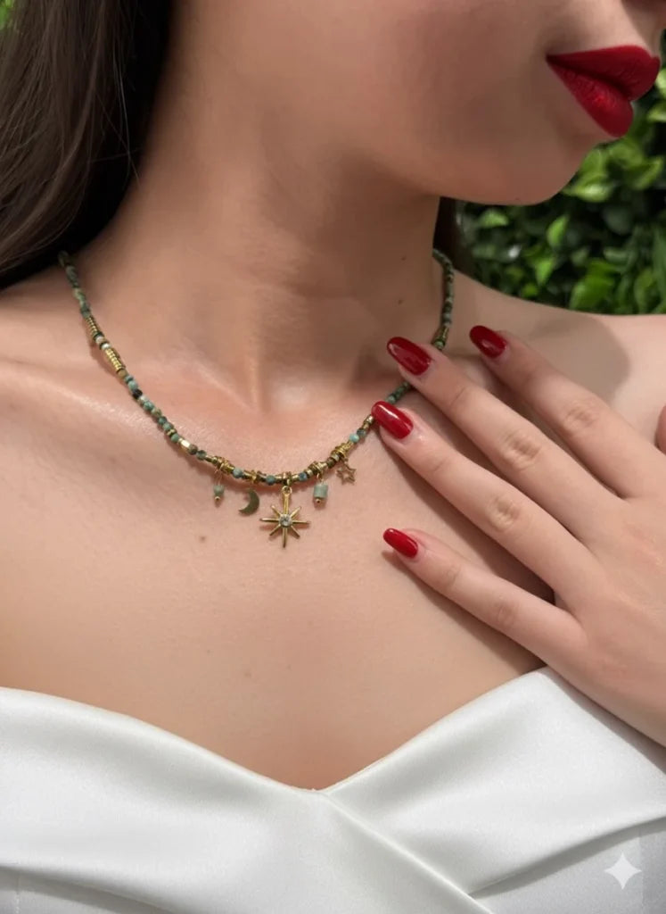 Mixed Turquoise Necklace – Free Flow, Protection & Natural Beauty