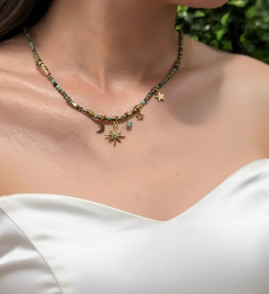 Mixed Turquoise Necklace – Free Flow, Protection & Natural Beauty