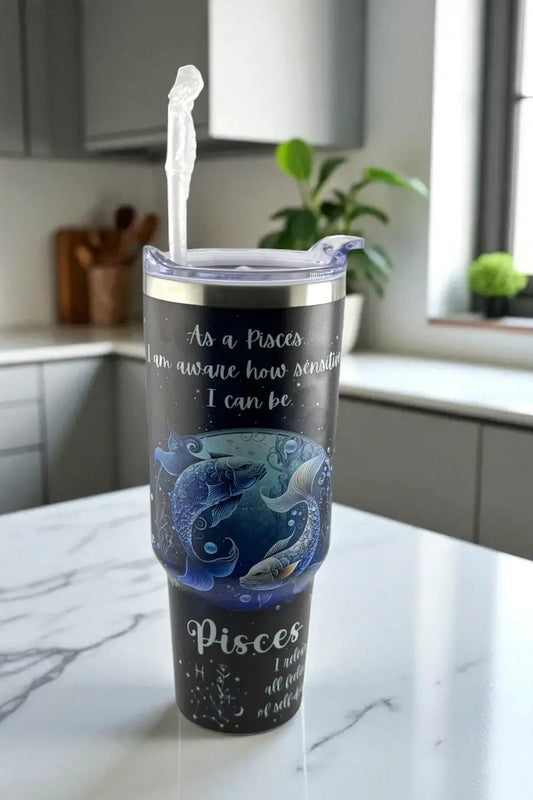 Mystic Pisces Zodiac Tumbler – Flow with Feeling
