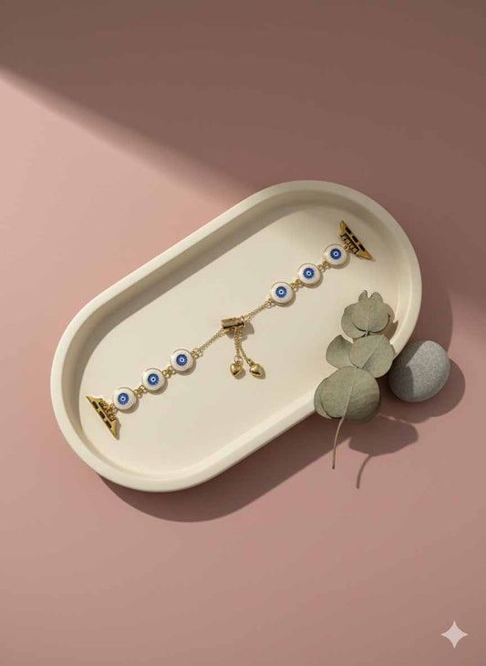 Opal Evil Eye Strap Watch – opal evil eye shape design blending beauty with protection.