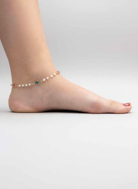 Pearl Chain Anklet – Elegant Pearl Anklet Jewelry with Classic Radiance