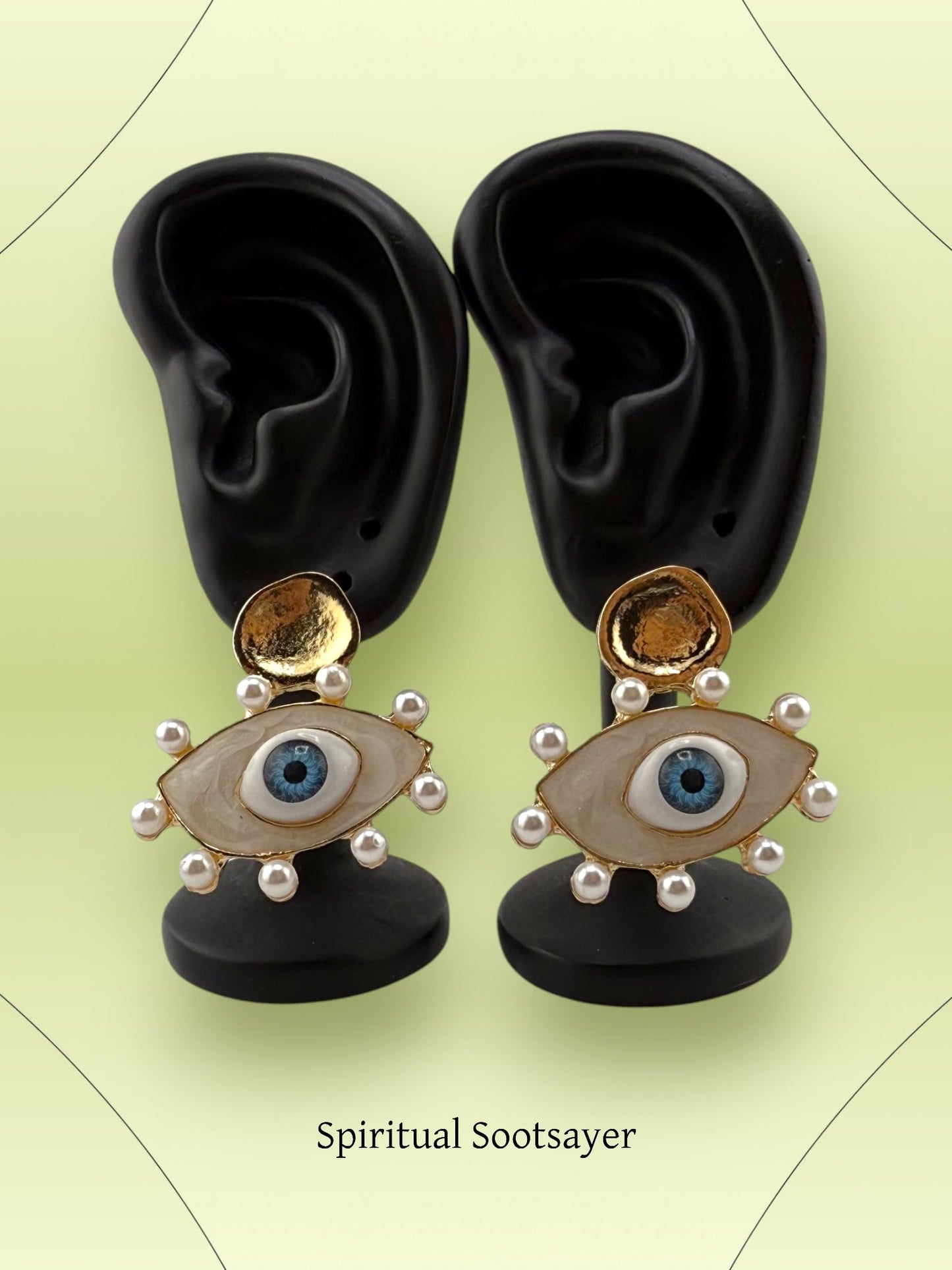 Evil Eye Pearl Drops Earrings - All-Seeing Grace