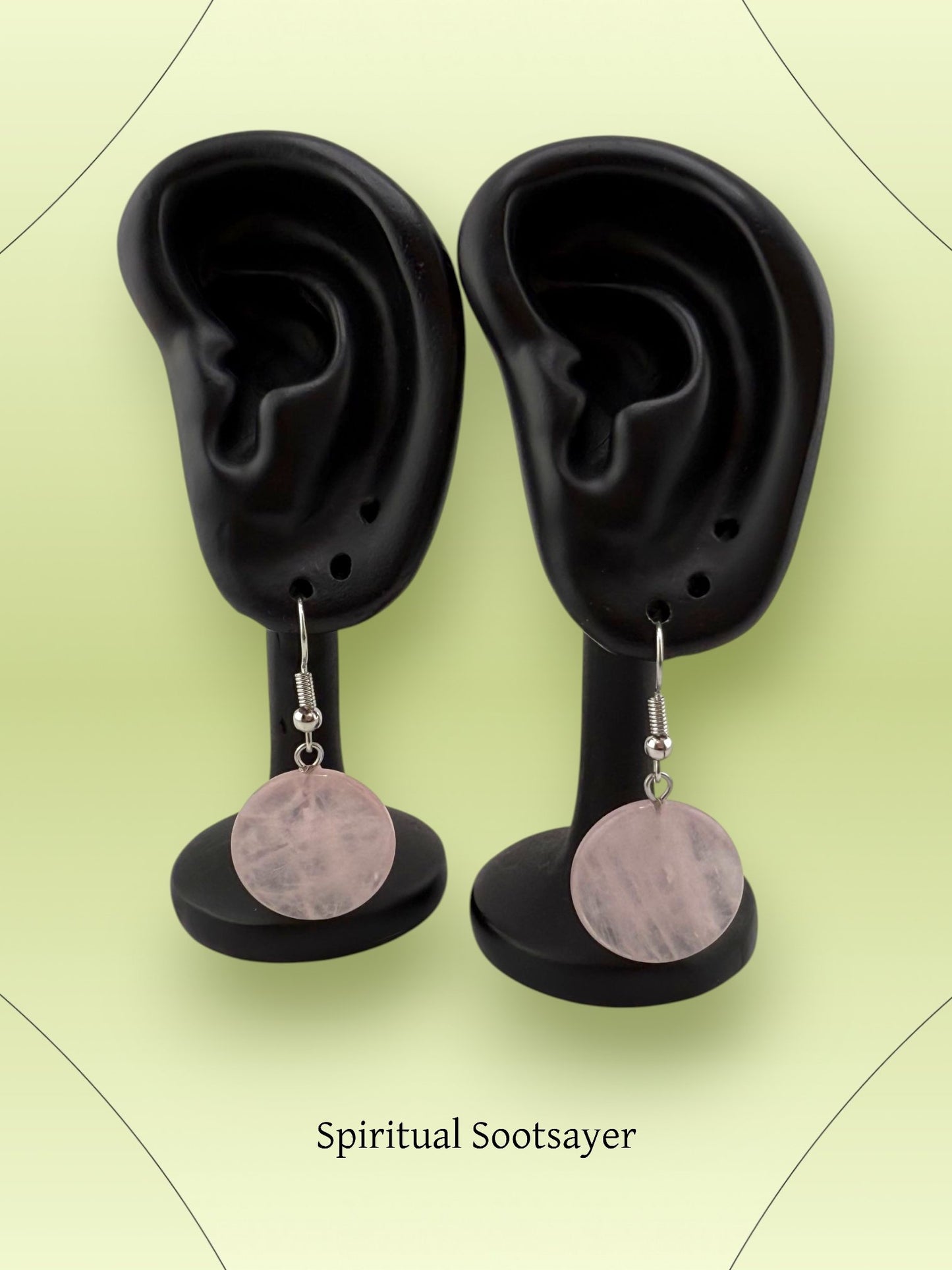 Rose Quartz Drop Earrings - Love Blush