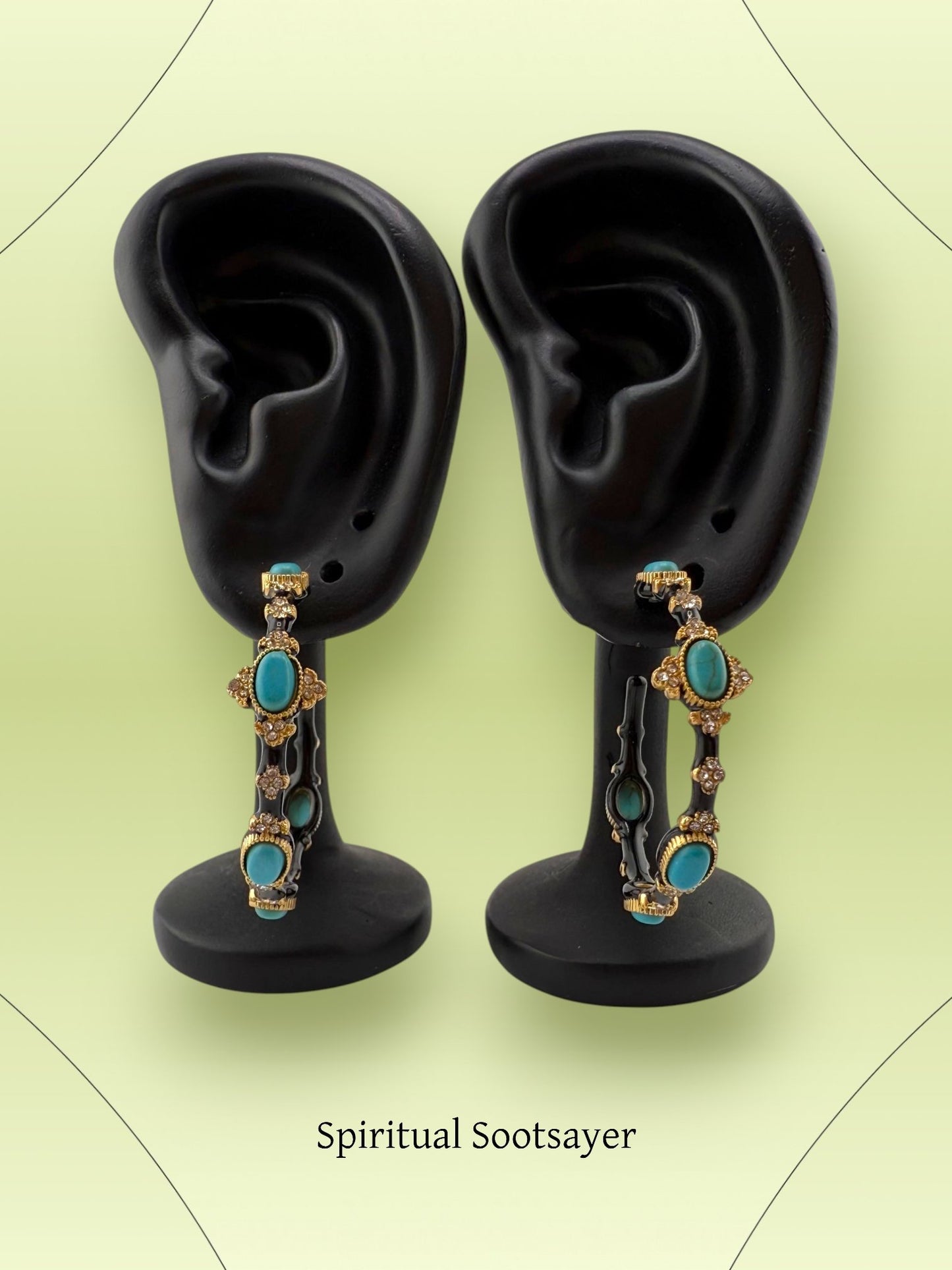 Turquoise Hoop Earrings - Royal Oasis