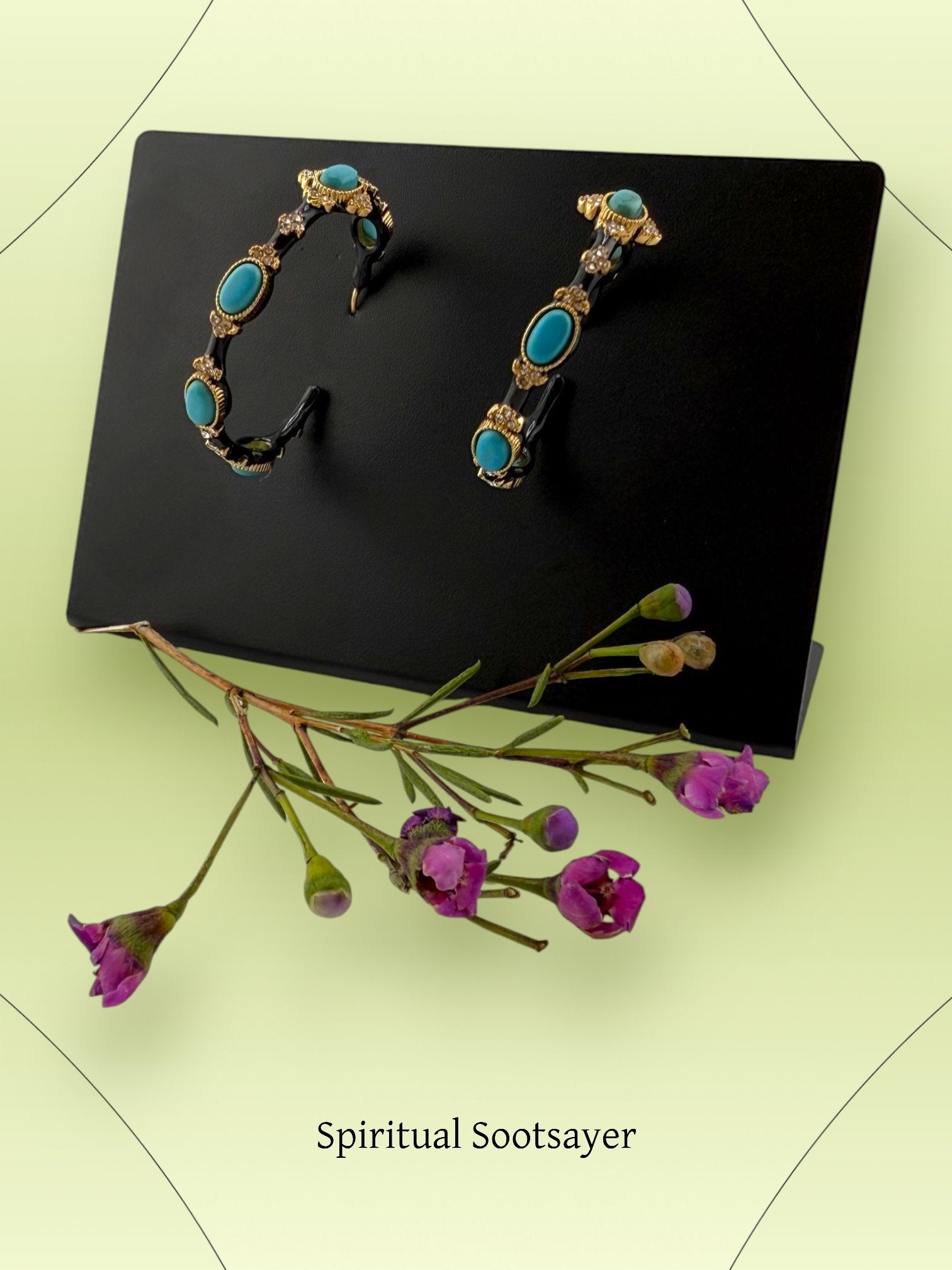 Turquoise Hoop Earrings - Royal Oasis