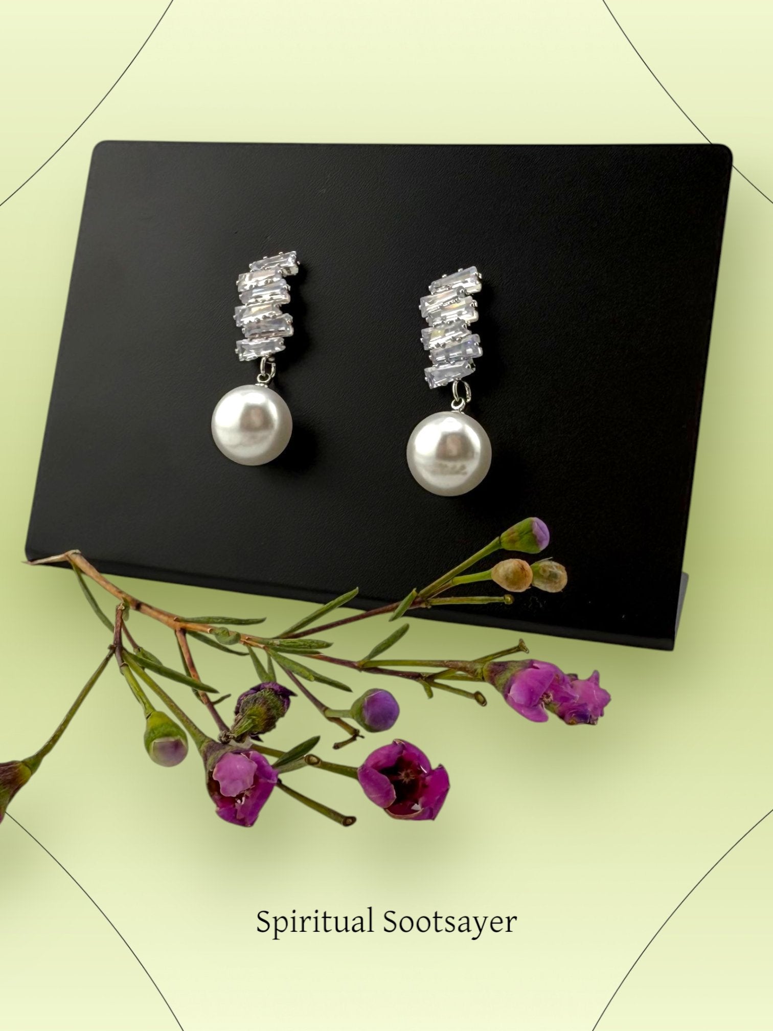 Lunar Radiance Pearl Earrings - Pearl Bloom