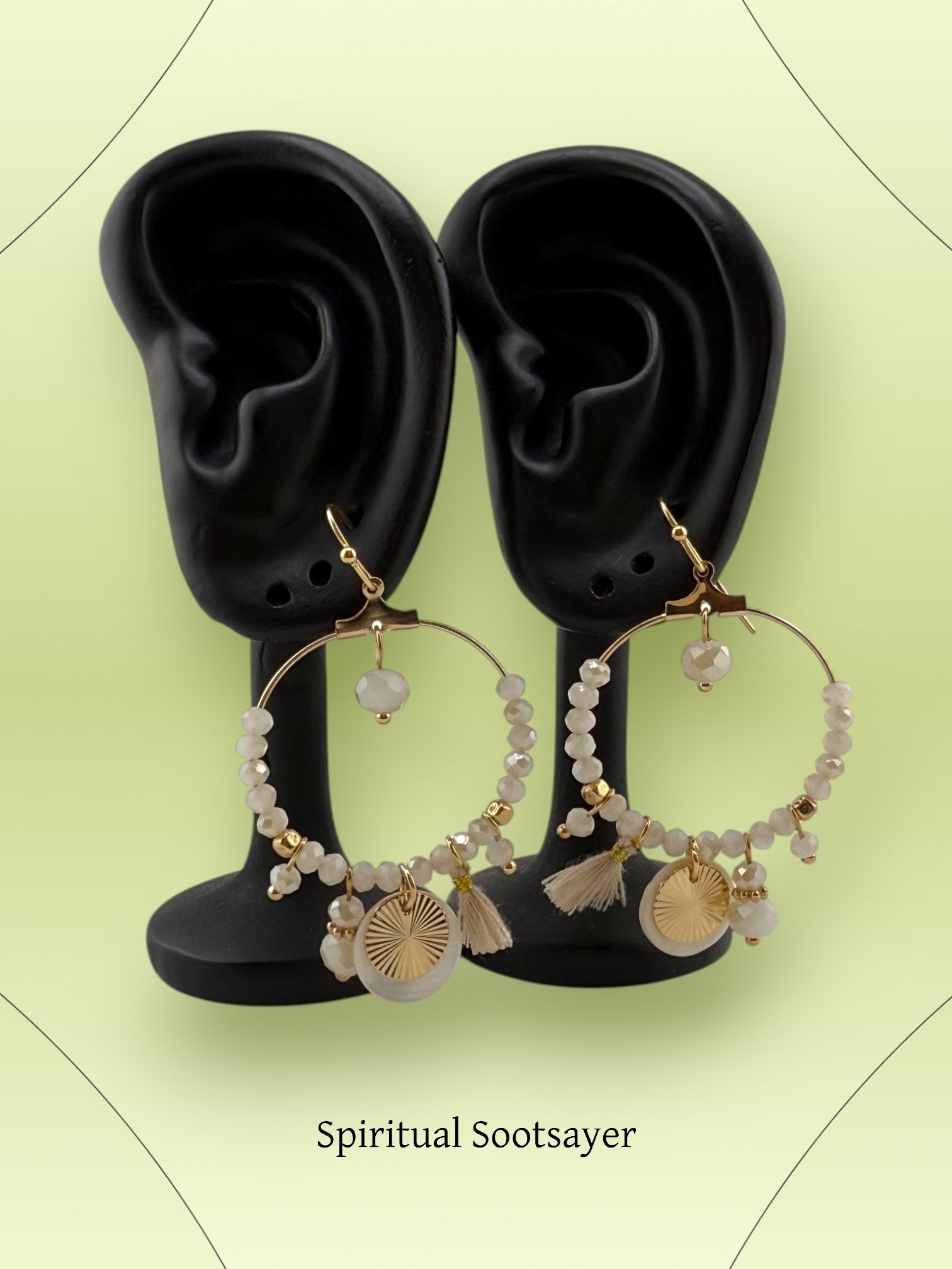 Lunar Radiance – Moonstone Charm Hoops Earrings