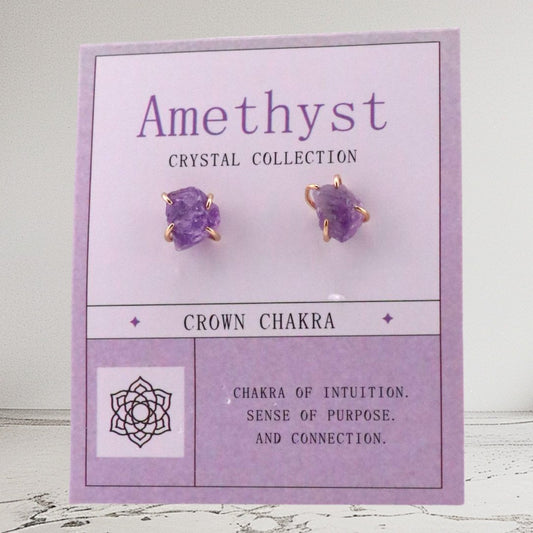 Divine Calm – Amethyst Studs