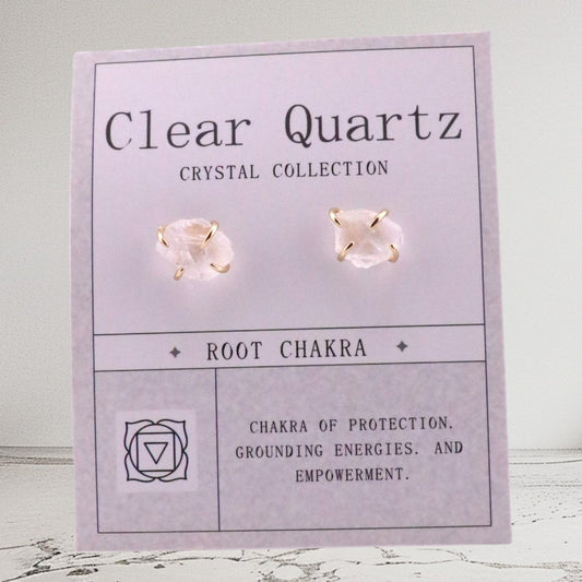 Grounded Light – Clear Quartz Studs