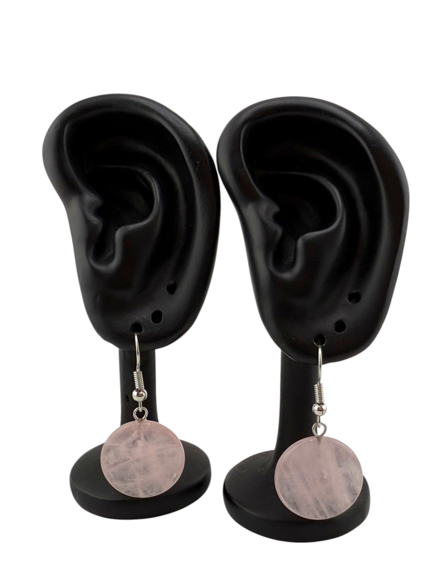 Rose Quartz Drop Earrings - Love Blush