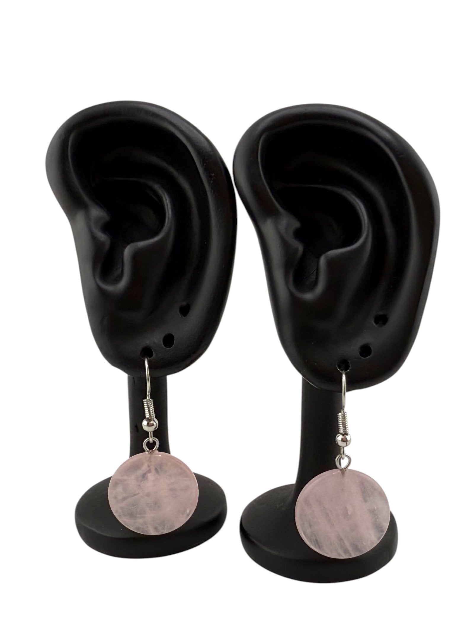 Rose Quartz Drop Earrings - Love Blush