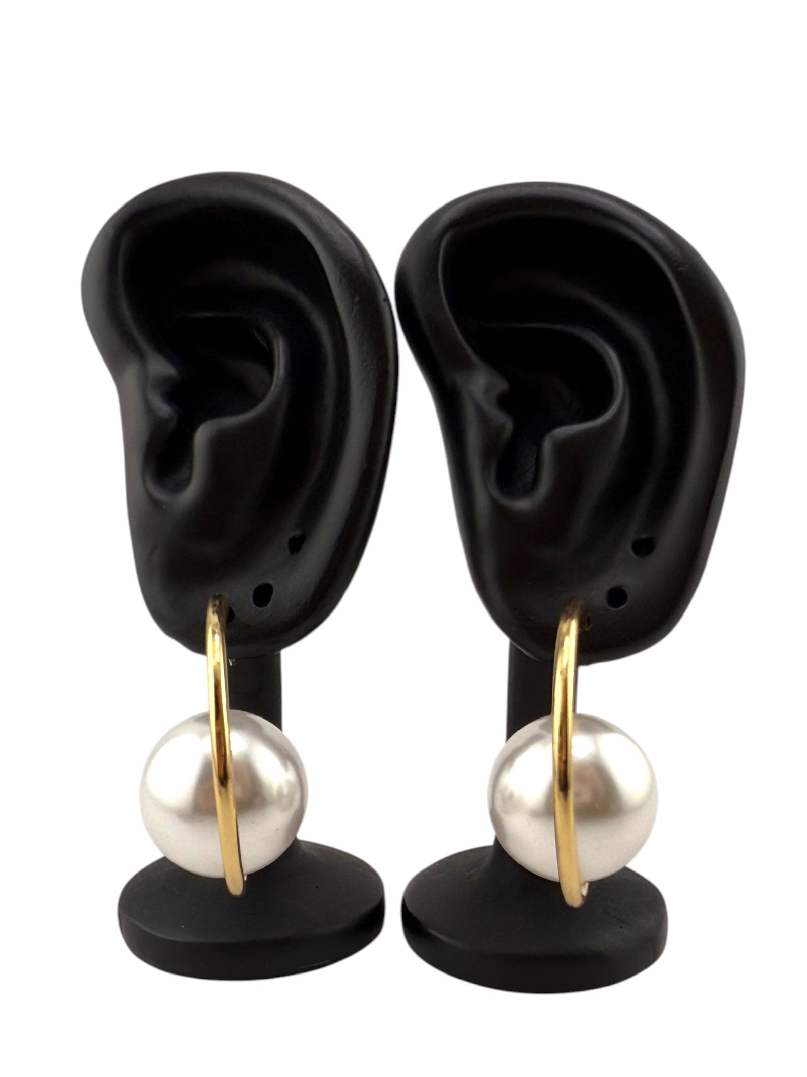 Pearl Hoop Earrings - Orb Luxe