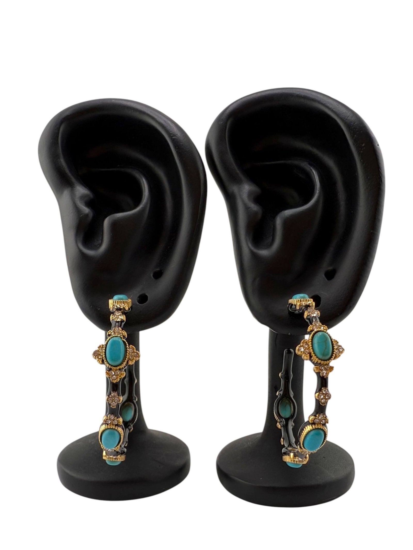 Turquoise Hoop Earrings - Royal Oasis