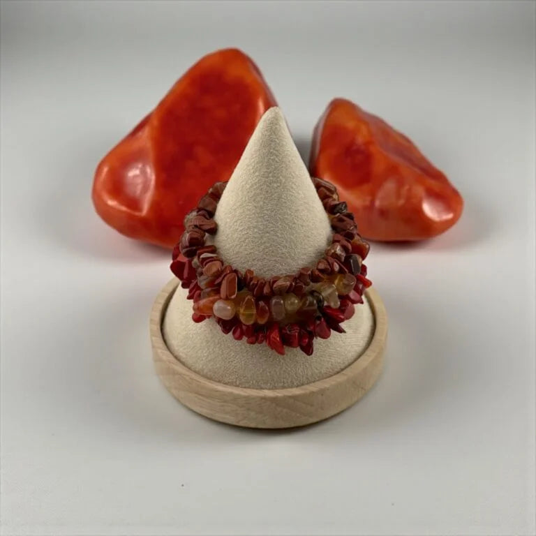 Carnelian & Red Jasper Bracelet – Fiery Passion & Grounding Strength