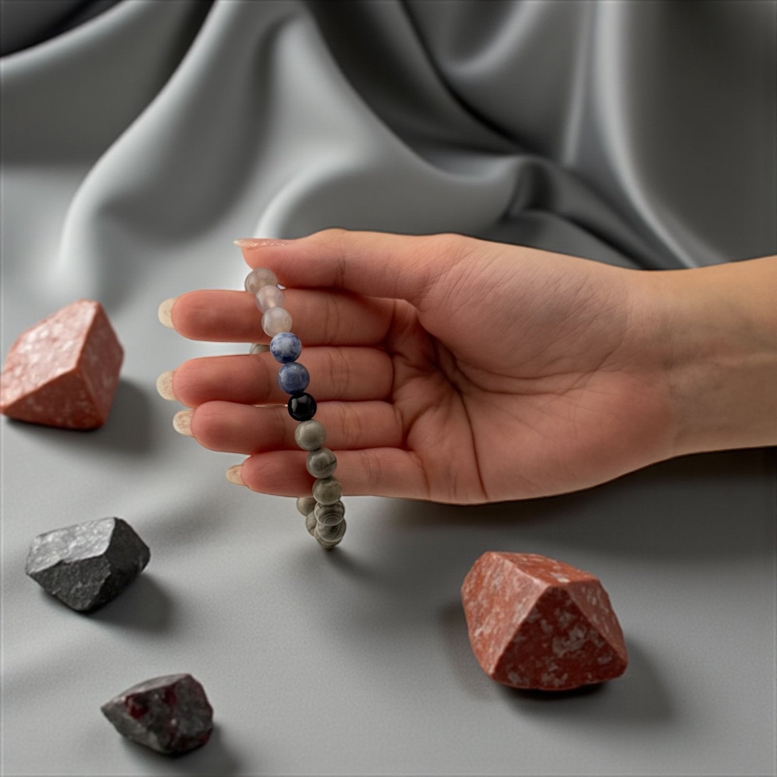 Grey Jasper Bracelet – Stability, Balance & Earthy Strength