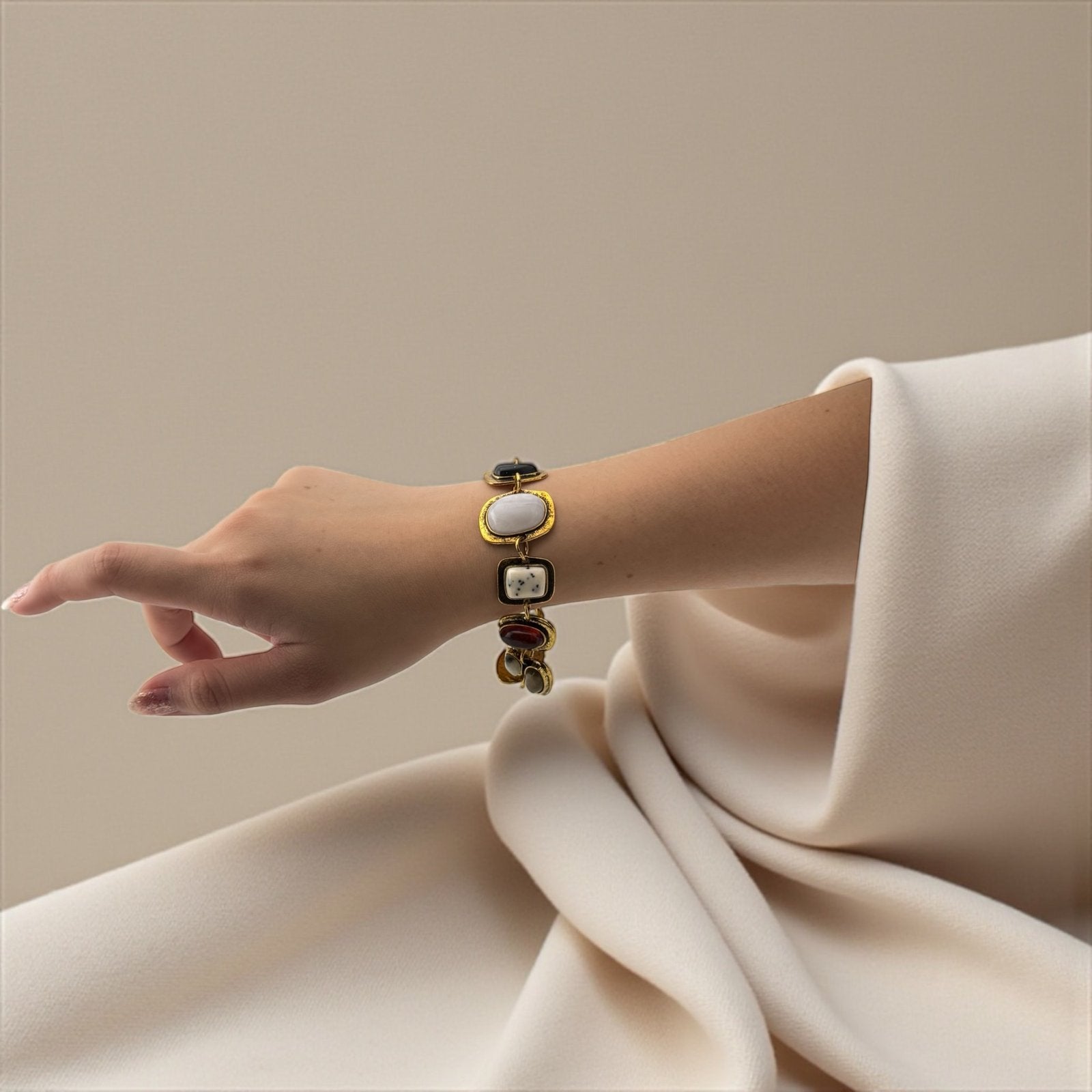 Jasper, Onyx & Agate Bracelet – Strength, Balance & Natural Energy