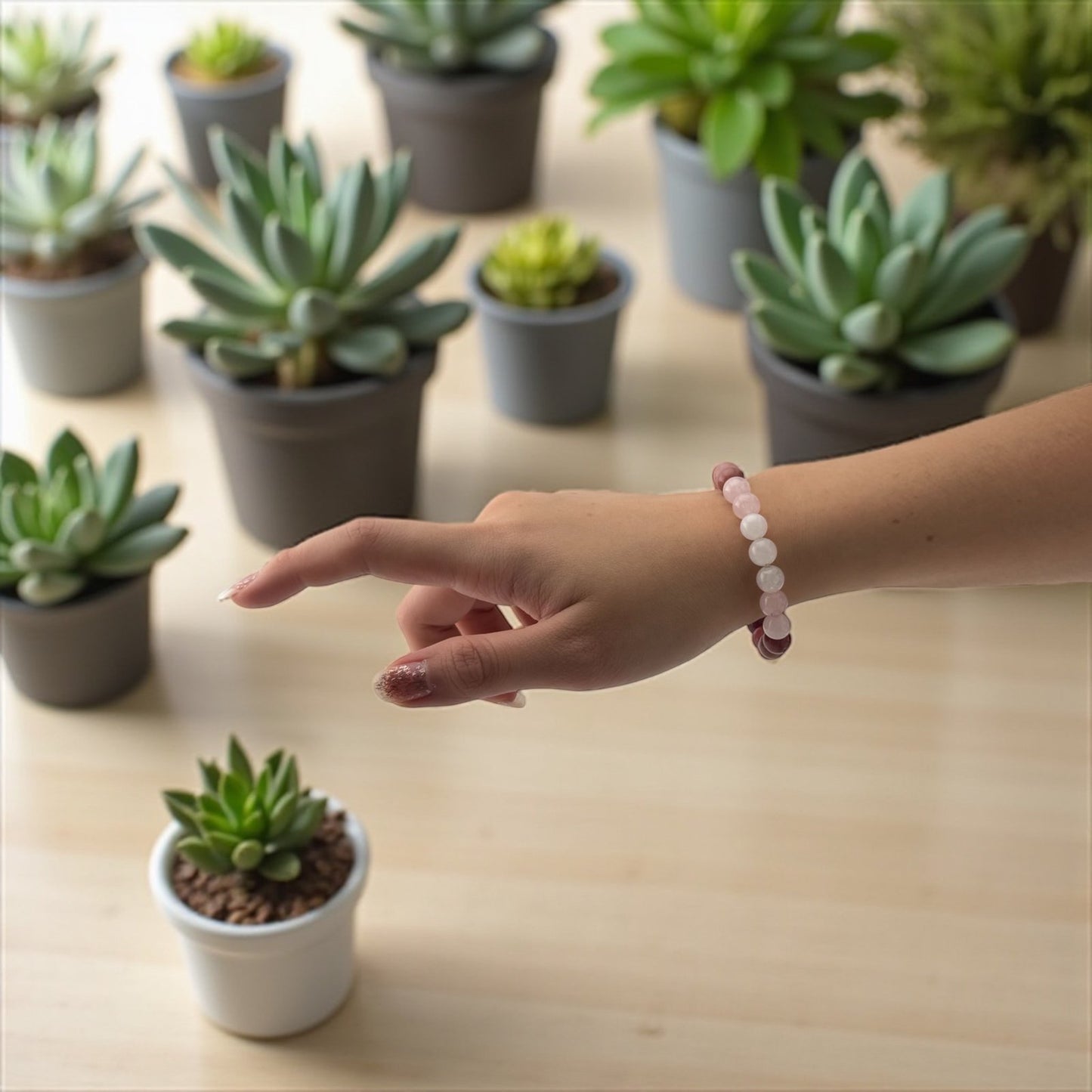 Gradient Love & Rhodochrosite Bracelet – Romance, Confidence & Emotional Balance