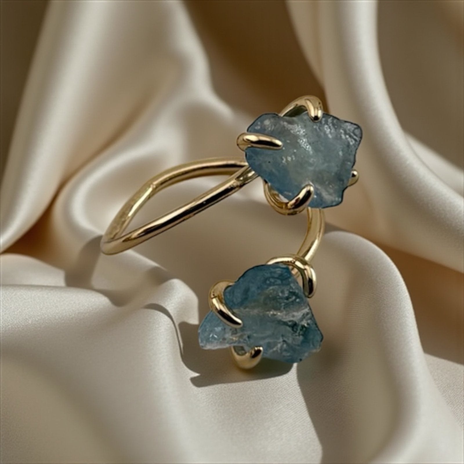 Sky Calm Blue Quartz Ring – Speak Truth & Radiate Peace