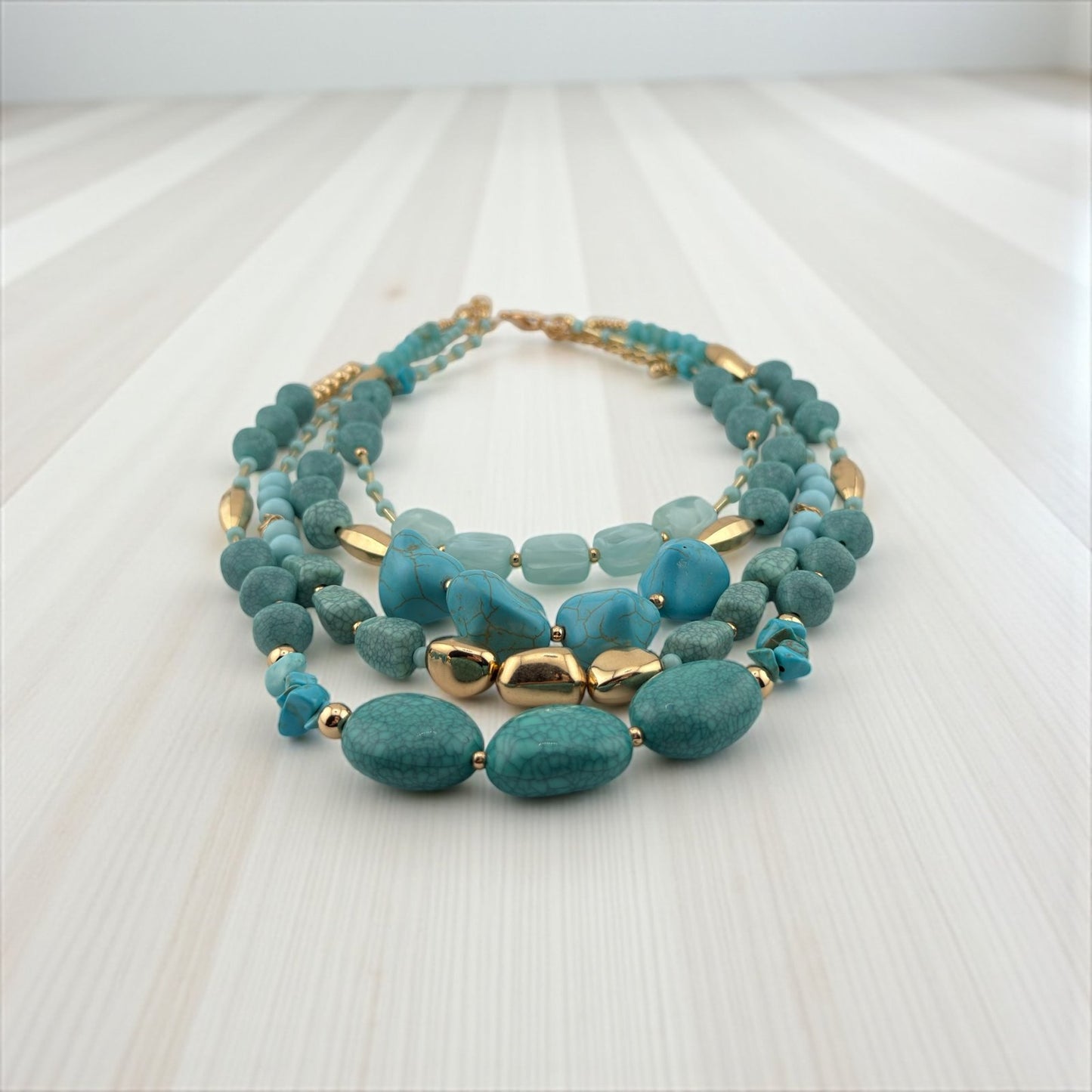 Amazonite & Blue Jade Necklace – Calm Spirit, Strength & Soothing Energy