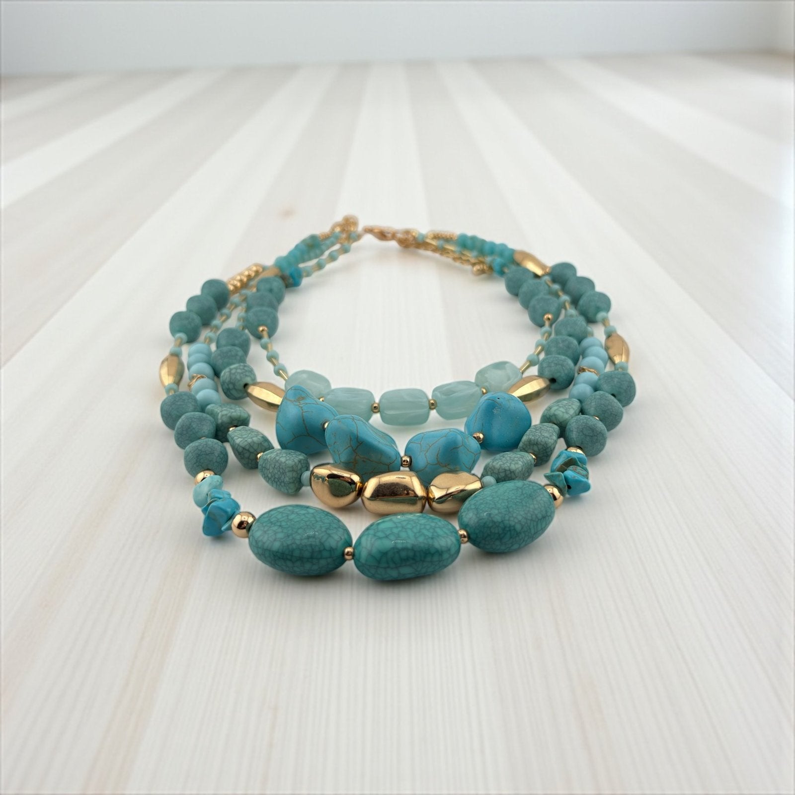 Amazonite & Blue Jade Necklace – Calm Spirit, Strength & Soothing Energy