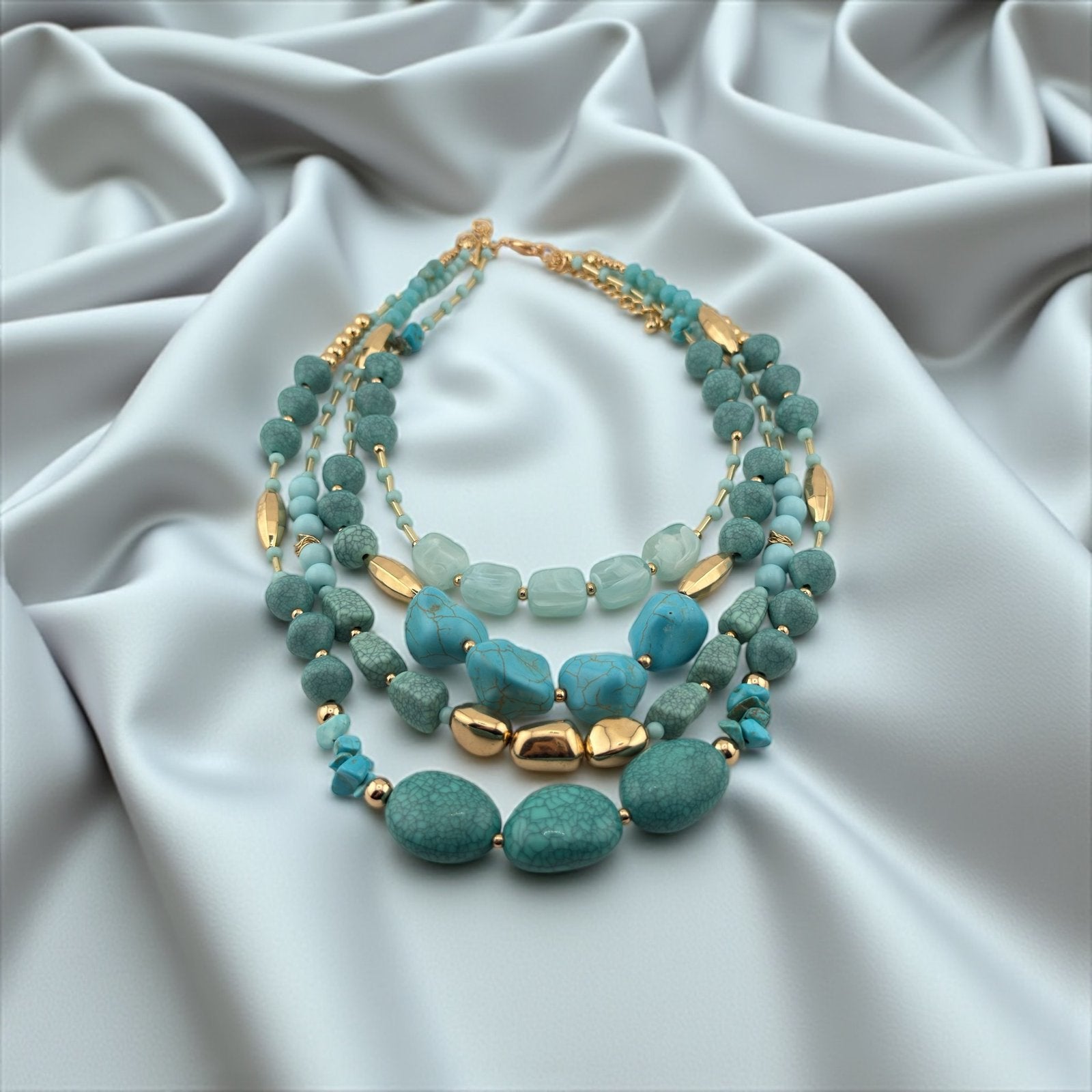Amazonite & Blue Jade Necklace – Calm Spirit, Strength & Soothing Energy
