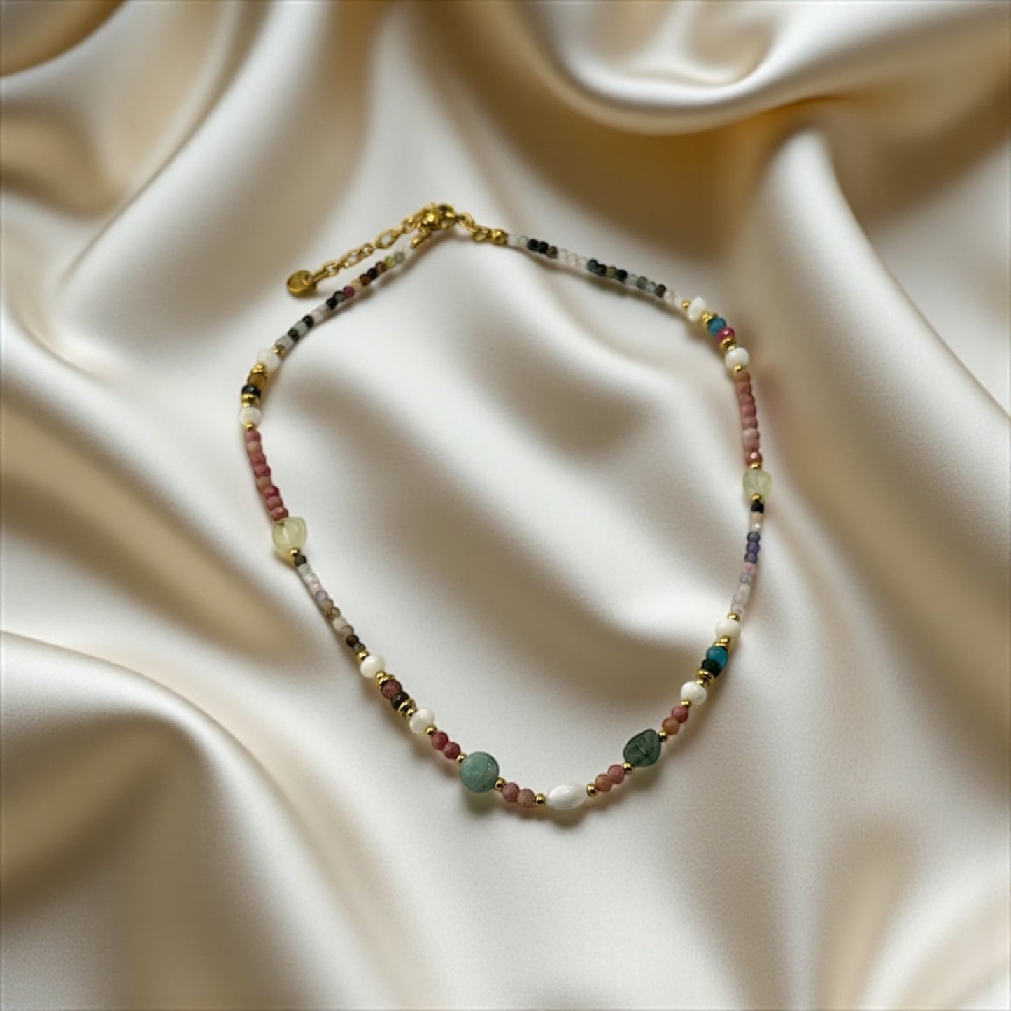 Amazonite, Red Jasper, Citrine & Aventurine Necklace – Abundance, Energy & Balance