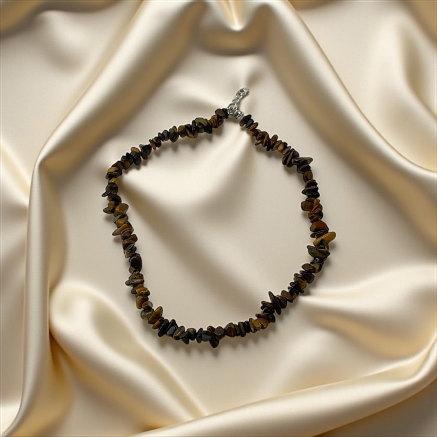 Tiger Eye Chip Necklace – Courage, Confidence & Golden Strength