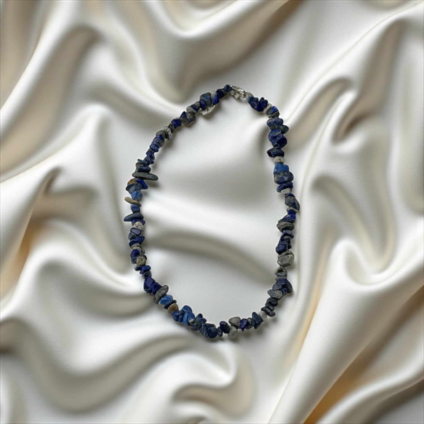 Lapis Lazuli Chip Necklace – Wisdom, Clarity & Royal Elegance