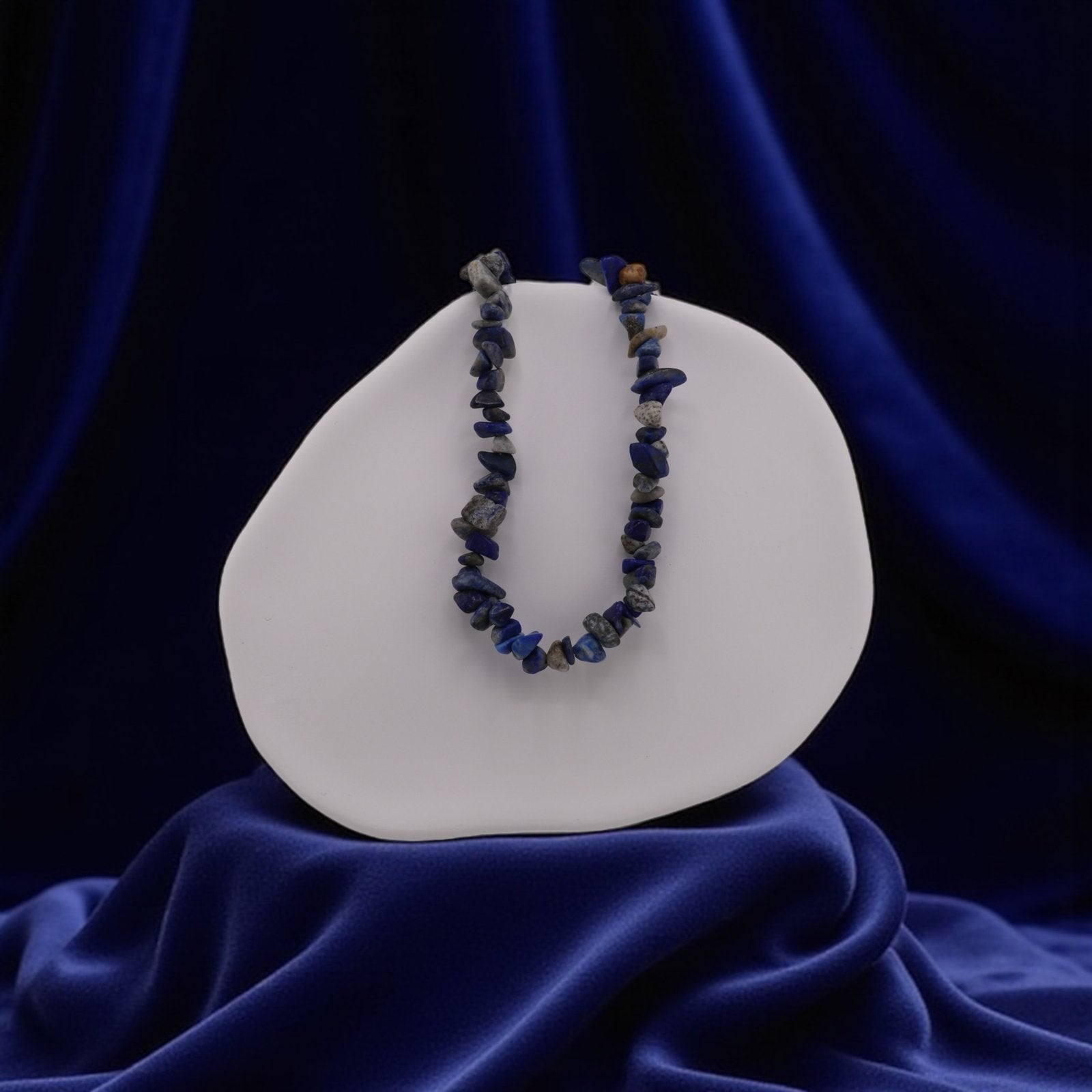 Lapis Lazuli Chip Necklace – Wisdom, Clarity & Royal Elegance