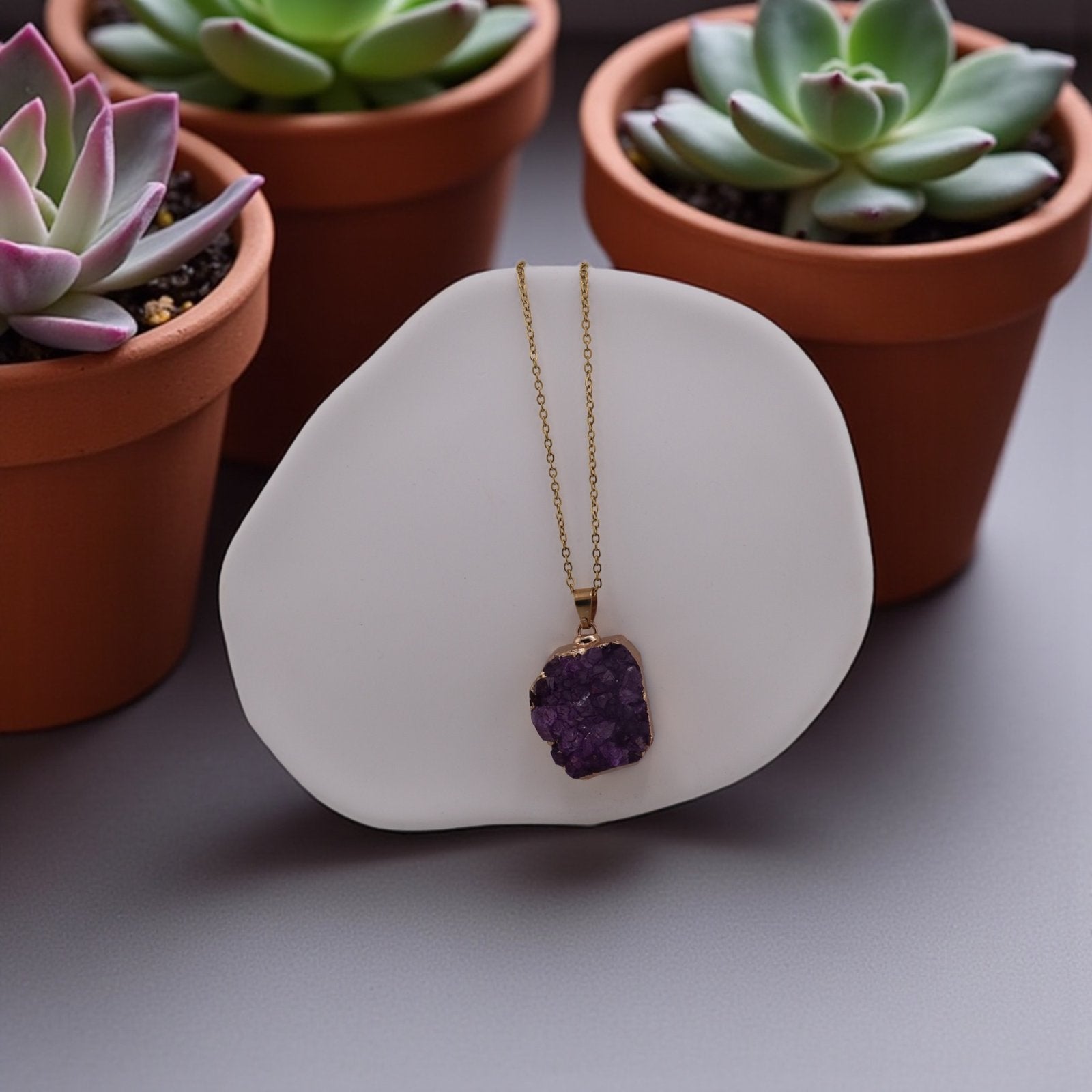 Raw Amethyst Necklace – Spiritual Glow & Untamed Beauty