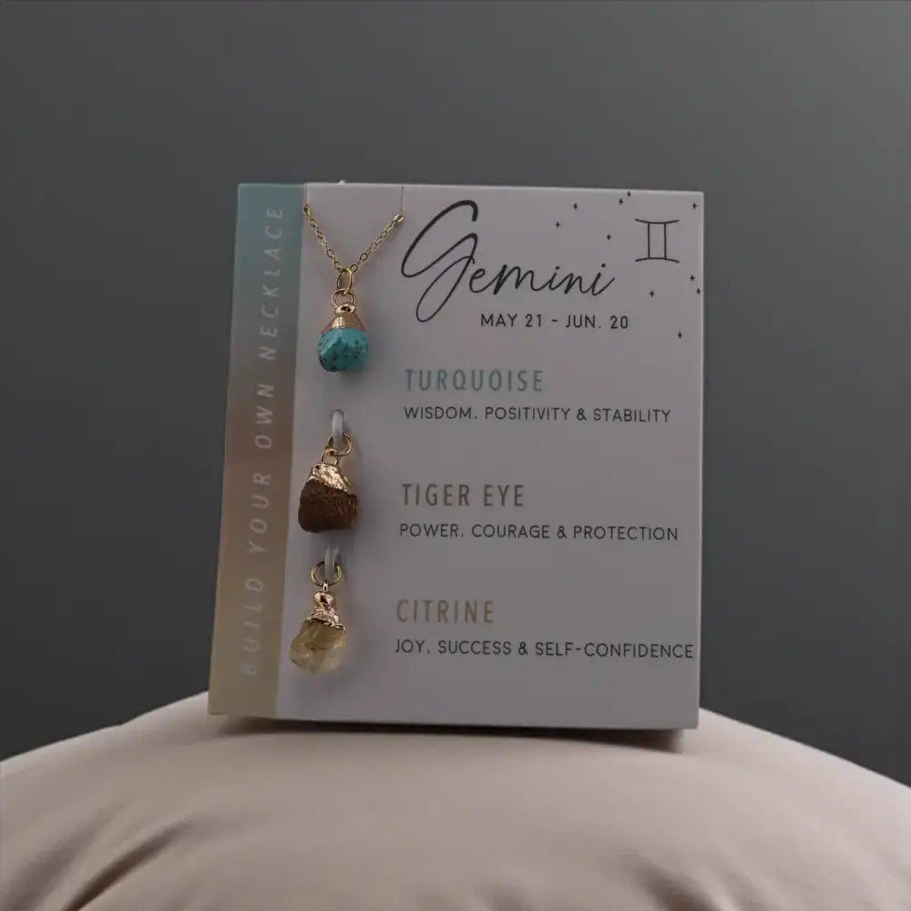 Turquoise, Tiger Eye & Citrine Necklace – Balanced Strength with Vibrant Energy