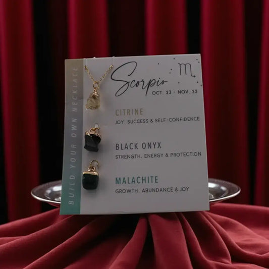 Citrine, Black Onyx & Malachite Necklace – Power, Protection & Prosperity
