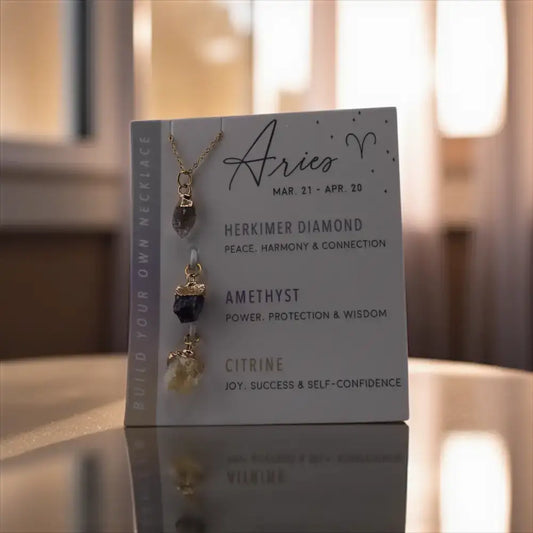 Herkimer Diamond, Amethyst & Citrine Necklace – Crystal Clarity & Radiant Spirit