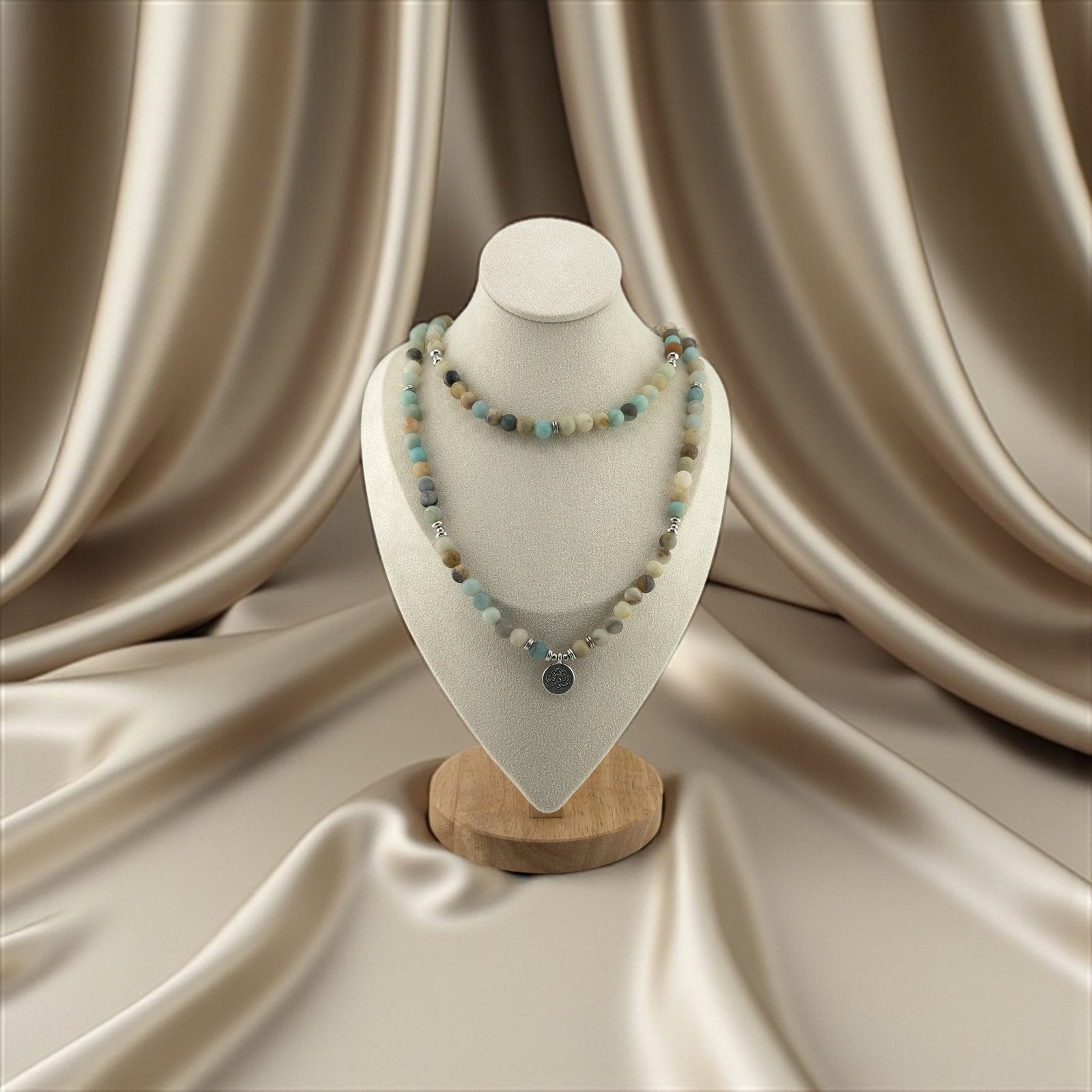 Amazonite, African Turquoise, Jasper & Lava Stone Necklace – Grounded Strength & Natural Energy